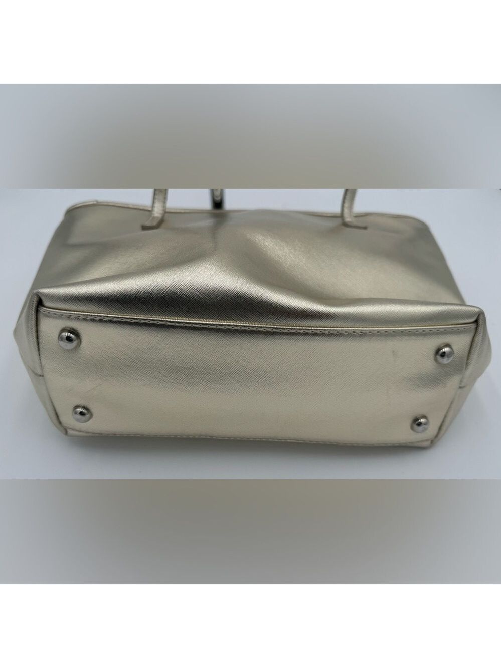 Nine West Gunmetal Champagne Gold Shoulder Bag Like New - Picture 6 of 6
